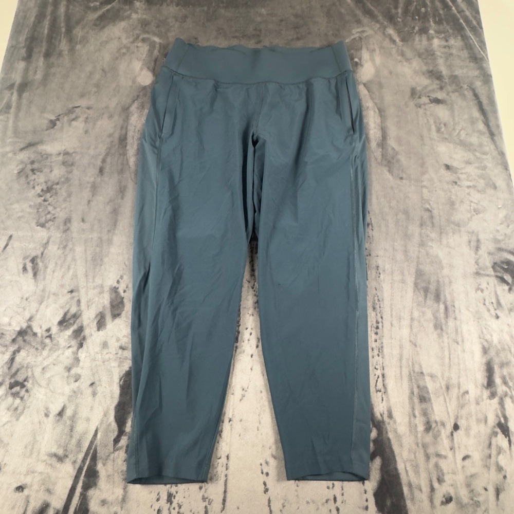 Athleta Run With It Pant Womens 1X Teal Blue Joggers Pockets RN 54023